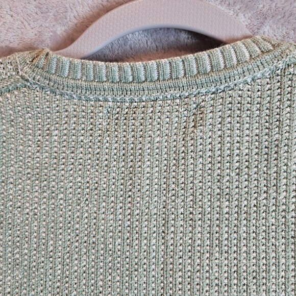 Tasso Elba Pullover Sweater Mens XL Green Cotton Career Office Hipster Retro Dad - Picture 8 of 11